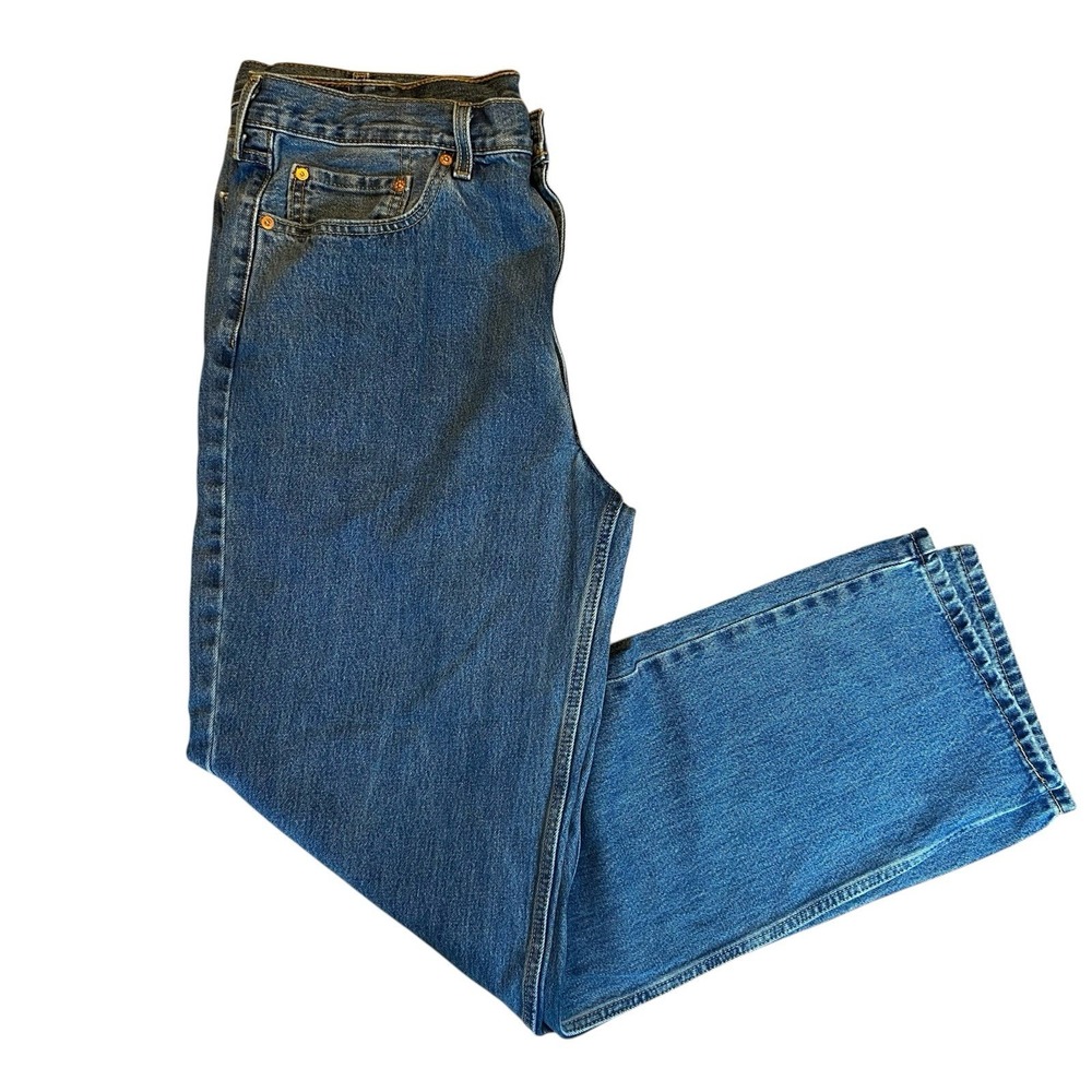 Levi's 550 Denim Jeans Relaxed Fit Straight Leg Medium Wash 40x36 Men's